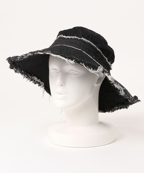 CECIL McBEE（セシルマクビー）の「【CECILMcBEE/セシルマクビー】ツバ広デニムハット  UPF50+（ハット・レディース・ネイビー/ブラック・FREE）」の14枚目の写真