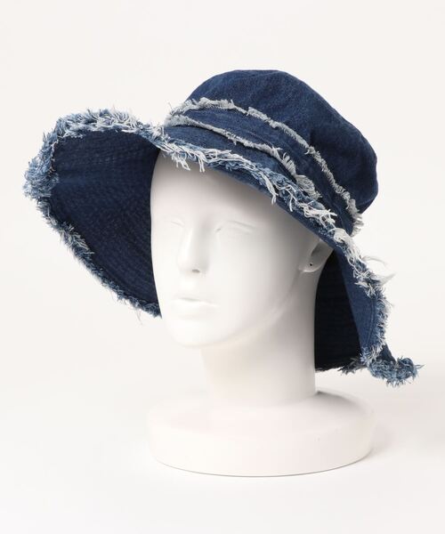 CECIL McBEE（セシルマクビー）の「【CECILMcBEE/セシルマクビー】ツバ広デニムハット  UPF50+（ハット・レディース・ネイビー/ブラック・FREE）」の15枚目の写真