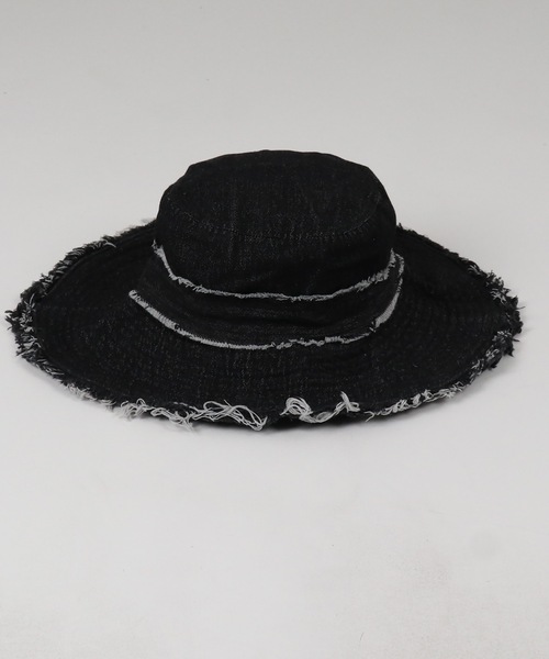 CECIL McBEE（セシルマクビー）の「【CECILMcBEE/セシルマクビー】ツバ広デニムハット  UPF50+（ハット・レディース・ネイビー/ブラック・FREE）」の5枚目の写真