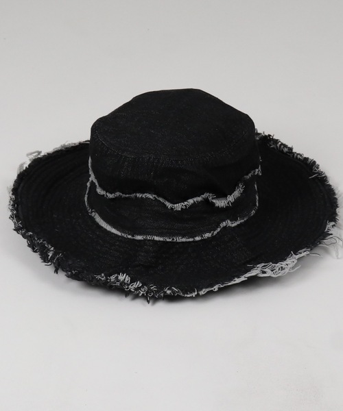 CECIL McBEE（セシルマクビー）の「【CECILMcBEE/セシルマクビー】ツバ広デニムハット  UPF50+（ハット・レディース・ネイビー/ブラック・FREE）」の6枚目の写真