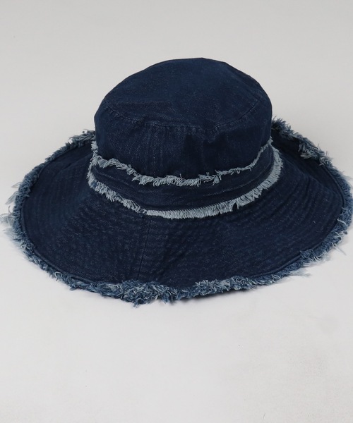 CECIL McBEE（セシルマクビー）の「【CECILMcBEE/セシルマクビー】ツバ広デニムハット  UPF50+（ハット・レディース・ネイビー/ブラック・FREE）」の9枚目の写真