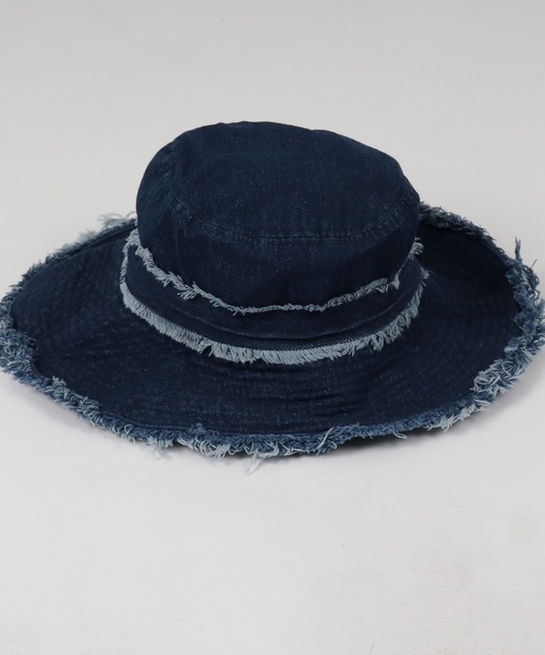 CECIL McBEE（セシルマクビー）の「【CECILMcBEE/セシルマクビー】ツバ広デニムハット  UPF50+（ハット・レディース・ネイビー/ブラック・FREE）」の10枚目の写真