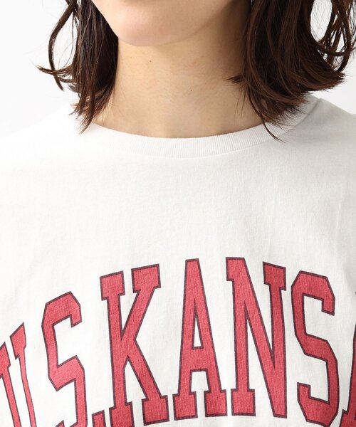 Lee(リー)の「【Lee】別注カレッジロゴTシャツ(Tシャツ/カットソー・レディース・グレー系その他/ナチュラル/アイボリー・02)」の7枚目の写真