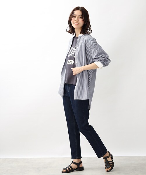 Lee(リー)の「【Lee】別注カレッジロゴTシャツ(Tシャツ/カットソー・レディース・グレー系その他/ナチュラル/アイボリー・02)」の17枚目の写真