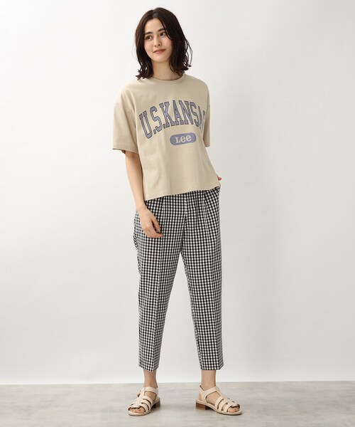 Lee(リー)の「【Lee】別注カレッジロゴTシャツ(Tシャツ/カットソー・レディース・グレー系その他/ナチュラル/アイボリー・02)」の20枚目の写真