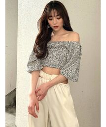 GYDA（ジェイダ）の「LEOPARD PATTERNバルーンスリーブブラウス（シャツ/ブラウス・レディース）」