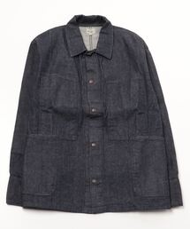 GOLD | GOLD / ゴールド：RECYCLED WASTE SUVIN COTTON YARN 11oz. DENIM WORK JACKET：22A-GL15041[MUS](デニムジャケット)
