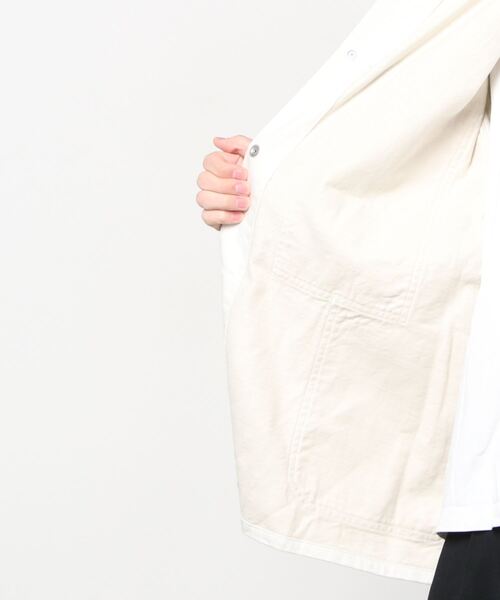 GOLD（ゴールド）の「東洋エンタープライズ GOLD / ゴールド：RECYCLED WASTE SUVIN COTTON YARN 11oz. DENIM WORK JACKET：22A-GL15041[MUS]（デニムジャケット・メンズ・オフホワイト/ブルー系その他・M/L）」の5枚目の写真
