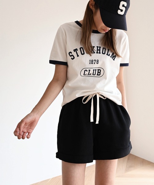 CANAL JEAN（キャナルジーン）の「RED CHOP WORKS(レッドチョップワークス) コットンへリンボーンショートパンツ（その他パンツ・レディース・ブラック/ベージュ・38/36）」の4枚目の写真