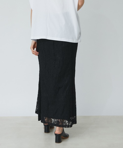 un dix cors（アンディコール）の「スタイルアップ　レースマーメードスカート（スカート・レディース・ブラック/グリーン/アッシュグレー/オレンジ・FREE）」の7枚目の写真