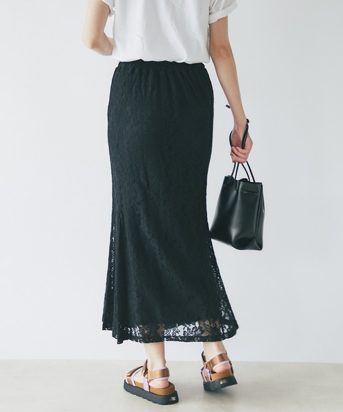 un dix cors（アンディコール）の「スタイルアップ　レースマーメードスカート（スカート・レディース・ブラック/グリーン/アッシュグレー/オレンジ・FREE）」の17枚目の写真