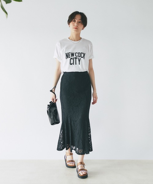 un dix cors（アンディコール）の「スタイルアップ　レースマーメードスカート（スカート・レディース・ブラック/グリーン/アッシュグレー/オレンジ・FREE）」の18枚目の写真