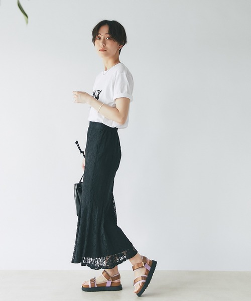 un dix cors（アンディコール）の「スタイルアップ　レースマーメードスカート（スカート・レディース・ブラック/グリーン/アッシュグレー/オレンジ・FREE）」の19枚目の写真