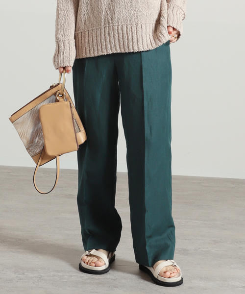 リネンアセテートパンツ◆