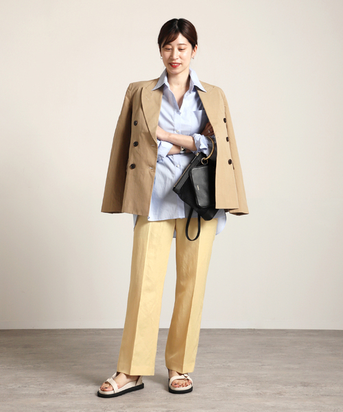 リネンアセテートパンツ◆