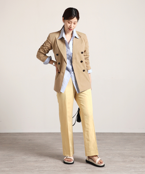 リネンアセテートパンツ◆