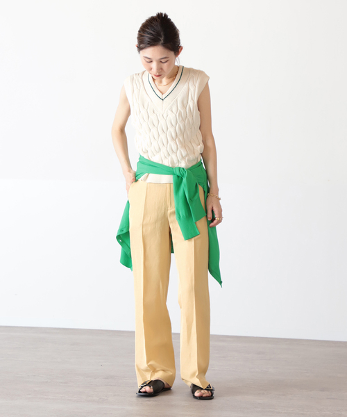 リネンアセテートパンツ◆