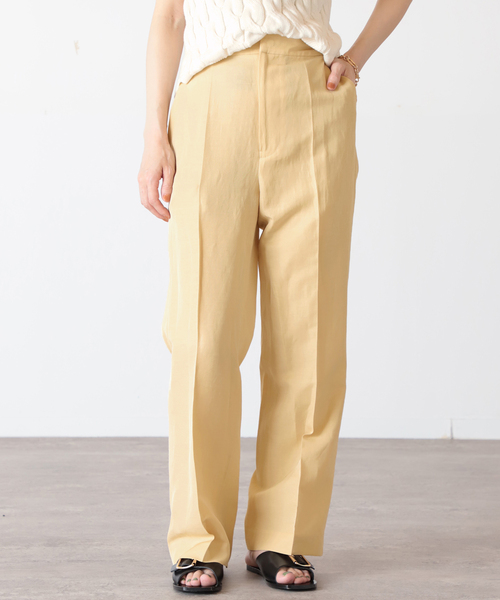 リネンアセテートパンツ◆