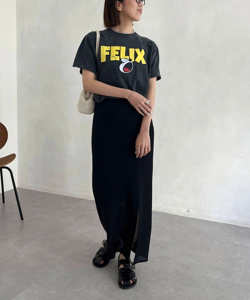 CAPRICIEUX LE'MAGE（カプリシューレマージュ）の「メッシュレースIラインスカート（スカート・レディース・ブラック/グレー・FREE）」の10枚目の写真