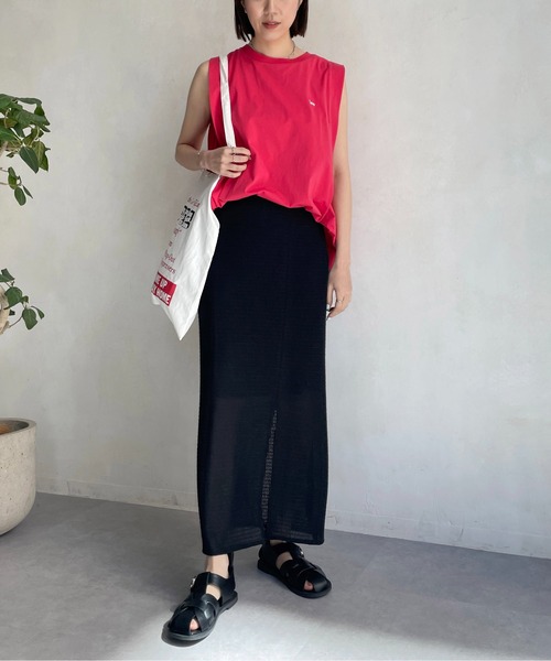 CAPRICIEUX LE'MAGE（カプリシューレマージュ）の「メッシュレースIラインスカート（スカート・レディース・ブラック/グレー・FREE）」の11枚目の写真