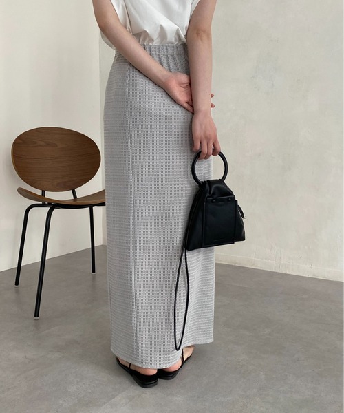 CAPRICIEUX LE'MAGE（カプリシューレマージュ）の「メッシュレースIラインスカート（スカート・レディース・ブラック/グレー・FREE）」の16枚目の写真