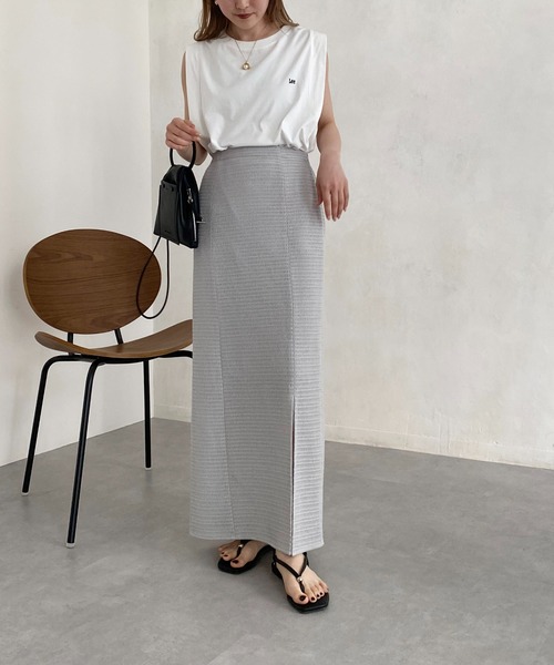 CAPRICIEUX LE'MAGE（カプリシューレマージュ）の「メッシュレースIラインスカート（スカート・レディース・ブラック/グレー・FREE）」の20枚目の写真