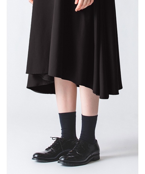 mizuiroind（ミズイロインド）の「mizuiro ind T／Rスタンドカラーフレアシャツワンピース（シャツワンピース・レディース・ブラック/サンドベージュ/ネイビー・FREE）」の5枚目の写真