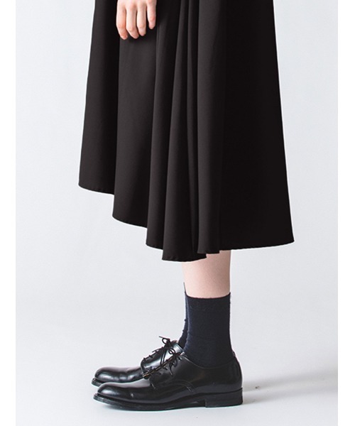 mizuiroind（ミズイロインド）の「mizuiro ind T／Rスタンドカラーフレアシャツワンピース（シャツワンピース・レディース・ブラック/サンドベージュ/ネイビー・FREE）」の21枚目の写真