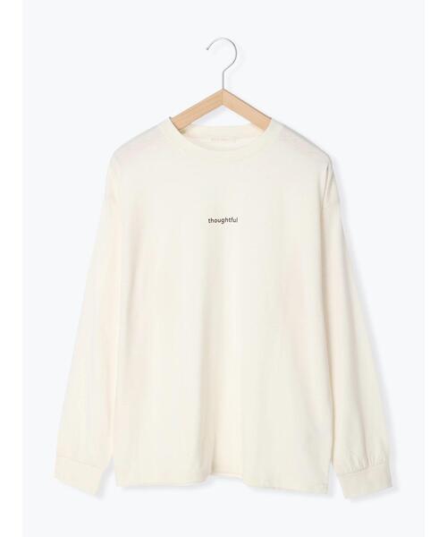 ehka sopo（エヘカソポ）の「ミニロゴプリントロンT（ニット/セーター・レディース・ブラック/オフホワイト/キナリ・ﾌﾘ-）」の15枚目の写真