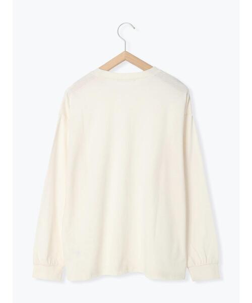 ehka sopo（エヘカソポ）の「ミニロゴプリントロンT（ニット/セーター・レディース・ブラック/オフホワイト/キナリ・ﾌﾘ-）」の16枚目の写真