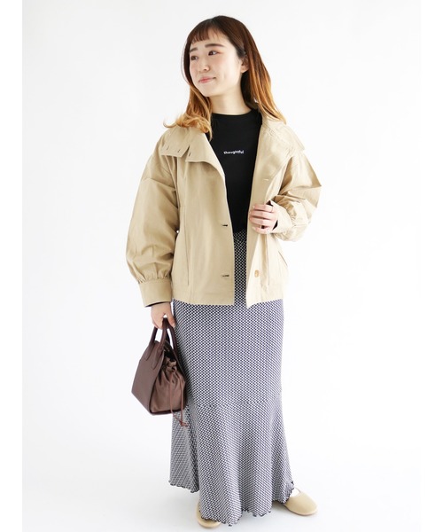 ehka sopo（エヘカソポ）の「ミニロゴプリントロンT（ニット/セーター・レディース・ブラック/オフホワイト/キナリ・ﾌﾘ-）」の6枚目の写真