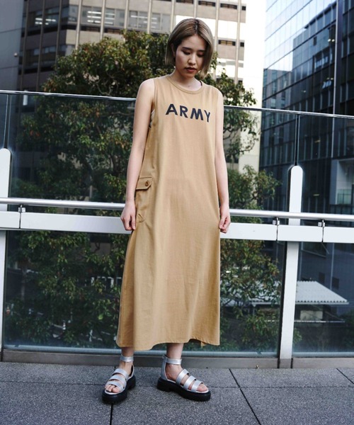 【セール】【直営店限定】2WAY SET CARGO ONEPIECE/ 2ウェイセットカーゴワンピース（ワンピース）｜AVIREX（アヴィレックス）