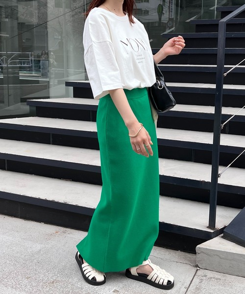 DISCOAT（ディスコート）の「MONSプリントTシャツ（Tシャツ/カットソー・レディース・オフホワイト/グリーン/チャコールグレー・FREE）」の6枚目の写真