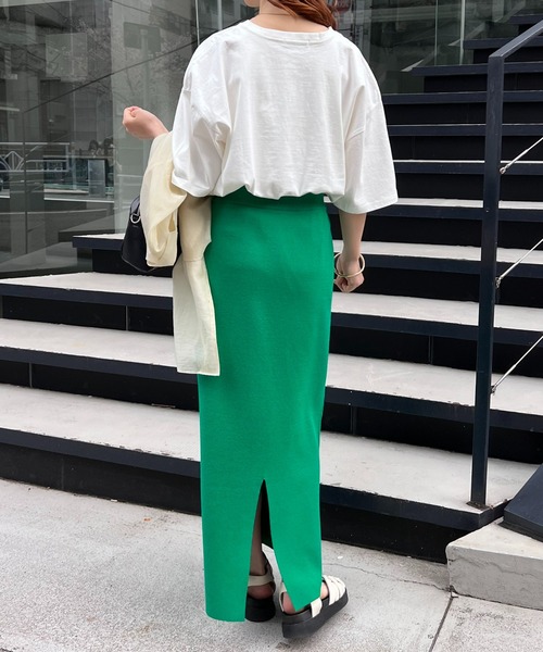 DISCOAT（ディスコート）の「MONSプリントTシャツ（Tシャツ/カットソー・レディース・オフホワイト/グリーン/チャコールグレー・FREE）」の7枚目の写真