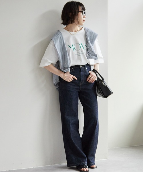 DISCOAT（ディスコート）の「MONSプリントTシャツ（Tシャツ/カットソー・レディース・オフホワイト/グリーン/チャコールグレー・FREE）」の13枚目の写真