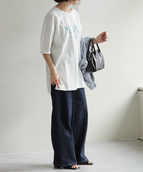 DISCOAT（ディスコート）の「MONSプリントTシャツ（Tシャツ/カットソー・レディース・オフホワイト/グリーン/チャコールグレー・FREE）」の15枚目の写真