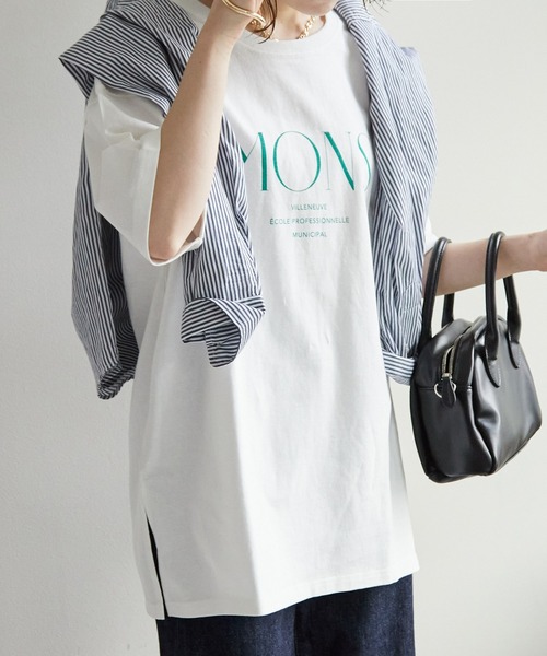 DISCOAT（ディスコート）の「MONSプリントTシャツ（Tシャツ/カットソー・レディース・オフホワイト/グリーン/チャコールグレー・FREE）」の18枚目の写真