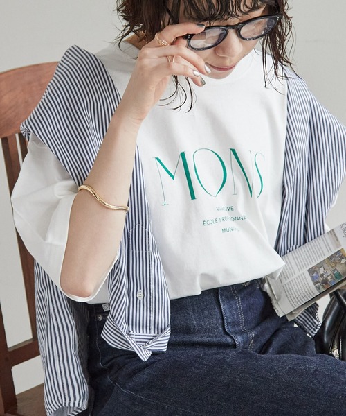 DISCOAT（ディスコート）の「MONSプリントTシャツ（Tシャツ/カットソー・レディース・オフホワイト/グリーン/チャコールグレー・FREE）」の22枚目の写真