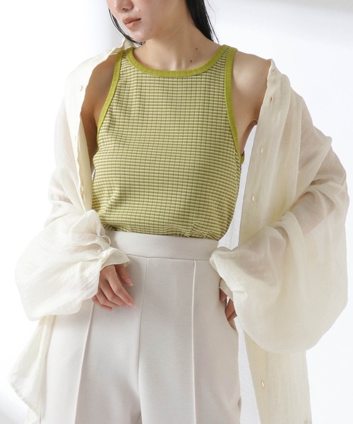 マルチボーダーランダムリブアメリカンスリーブトップス タンクトップ Settimissimo セッティミッシモ のファッション通販 Zozotown