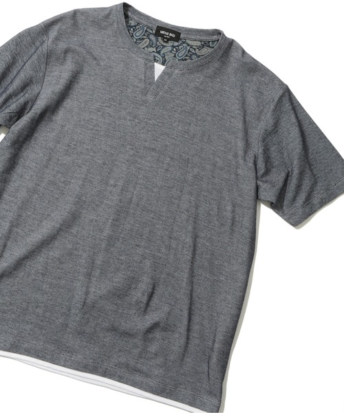 MEN'S BIGI(メンズビギ)の「ハニカムTシャツ(Tシャツ/カットソー・メンズ・ネイビー/グレー/ブラック・03/02/01)」の3枚目の写真