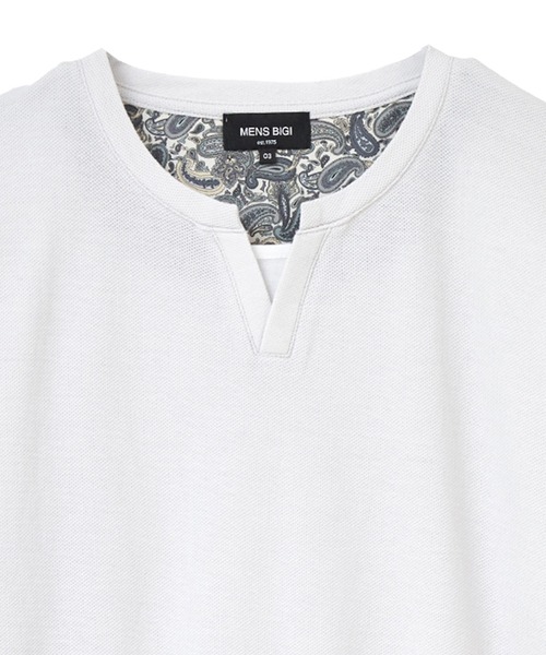 MEN'S BIGI(メンズビギ)の「ハニカムTシャツ(Tシャツ/カットソー・メンズ・ネイビー/グレー/ブラック・03/02/01)」の5枚目の写真