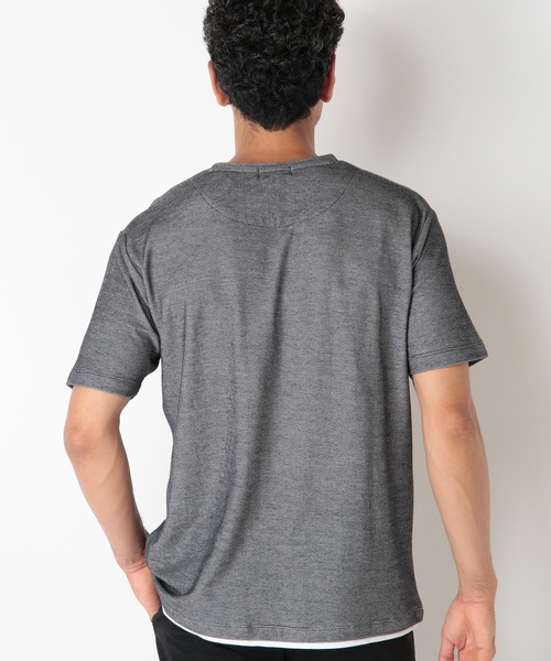 MEN'S BIGI(メンズビギ)の「ハニカムTシャツ(Tシャツ/カットソー・メンズ・ネイビー/グレー/ブラック・03/02/01)」の11枚目の写真