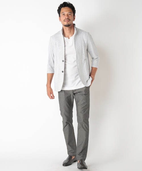 MEN'S BIGI(メンズビギ)の「ハニカムTシャツ(Tシャツ/カットソー・メンズ・ネイビー/グレー/ブラック・03/02/01)」の10枚目の写真