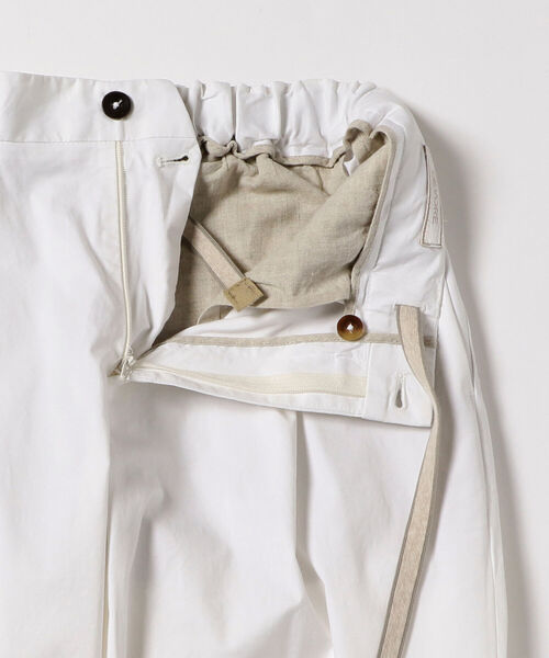 BRILLA per il gusto（ブリッラペルイルグースト）の「DEVORE Incipit × Brilla per il gusto / 別注 コットンポプリン 2プリーツ イージースラックス（スラックス・メンズ・ホワイト/ベージュ/ネイビー・44/46/48/50/42/52）」の5枚目の写真
