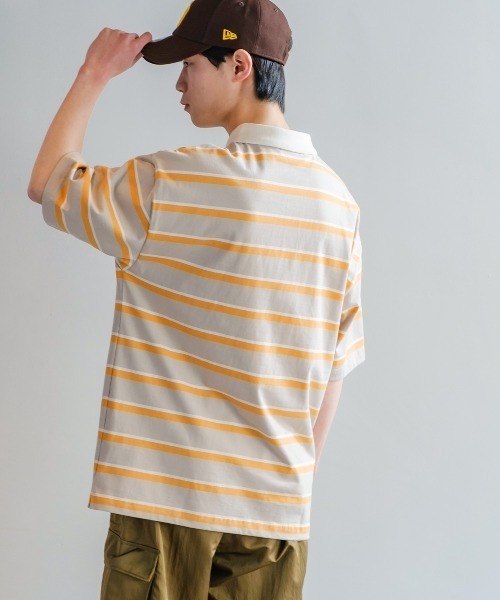 improves（インプローブス）の「レトロ ボーダー ルーズシルエット 半袖ポロシャツ（ポロシャツ・メンズ・B/A/D/E/C・LARGE/X-LARGE/MEDIUM）」の7枚目の写真