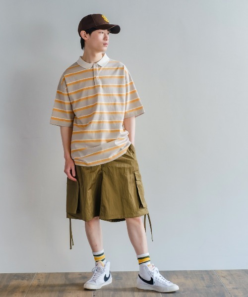 improves（インプローブス）の「レトロ ボーダー ルーズシルエット 半袖ポロシャツ（ポロシャツ・メンズ・B/A/D/E/C・LARGE/X-LARGE/MEDIUM）」の15枚目の写真