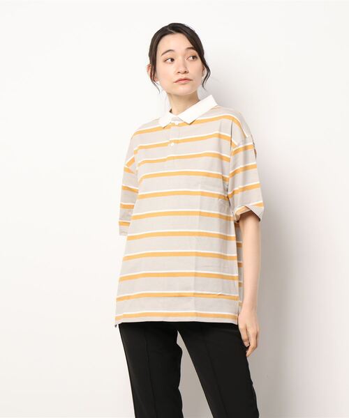 improves（インプローブス）の「レトロ ボーダー ルーズシルエット 半袖ポロシャツ（ポロシャツ・メンズ・B/A/D/E/C・LARGE/X-LARGE/MEDIUM）」の13枚目の写真