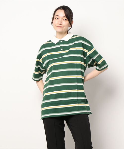 improves（インプローブス）の「レトロ ボーダー ルーズシルエット 半袖ポロシャツ（ポロシャツ・メンズ・B/A/D/E/C・LARGE/X-LARGE/MEDIUM）」の21枚目の写真