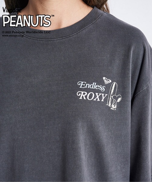 Vintage PEANUTS（ビンテージピーナッツ）の「PEANUTS TEE/ロキシースヌーピーコラボ半袖バックプリントTシャツ（Tシャツ/カットソー・レディース・パープル/ブラック/ナチュラル・SMALL/MEDIUM/LARGE）」の5枚目の写真