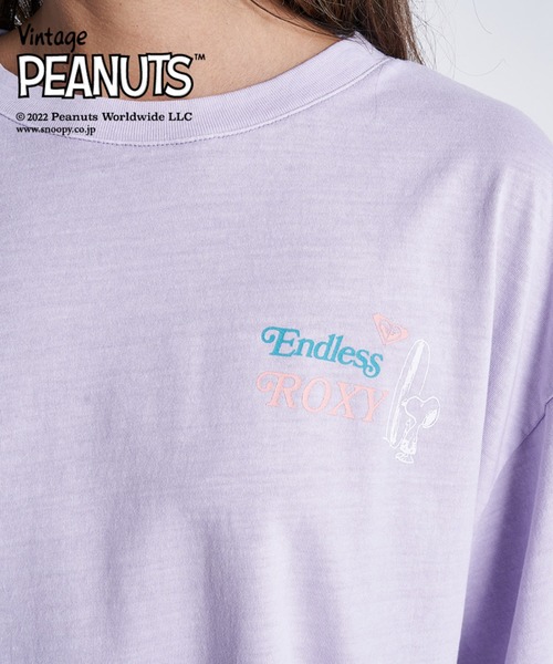 Vintage PEANUTS（ビンテージピーナッツ）の「PEANUTS TEE/ロキシースヌーピーコラボ半袖バックプリントTシャツ（Tシャツ/カットソー・レディース・パープル/ブラック/ナチュラル・SMALL/MEDIUM/LARGE）」の9枚目の写真